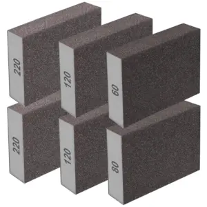 kit esponja de lixar grãos 60 80 120 220