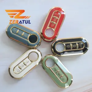 capa chave flip tpu fiat 3 botões
