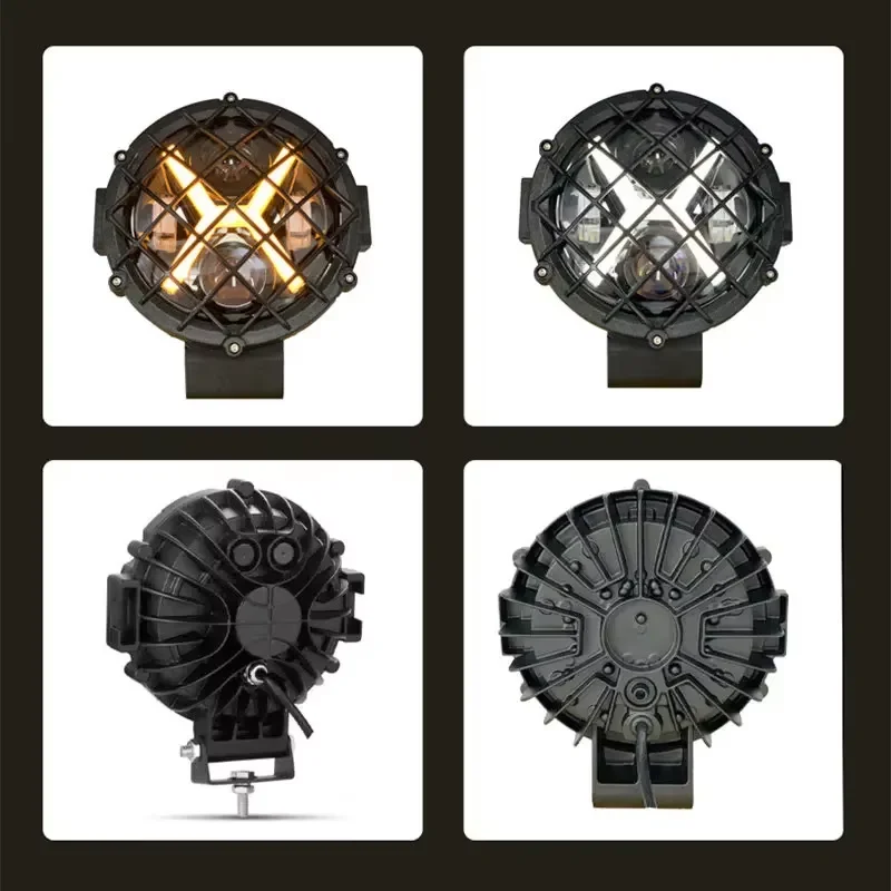 Luz de Trabalho LED Redonda 7 polegadas 60W 10-30V IP68 - Imagem 4