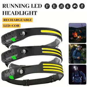 Lanterna de Cabeça LED Recarregável COB 230°