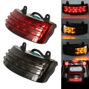 luz traseira led tri-bar harley touring