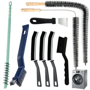 kit 9 escovas limpeza maquina lavar