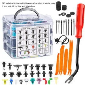 kit clipes rebites para-choque painel