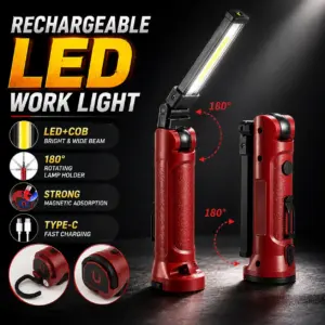 lanterna de trabalho cob led recarregável