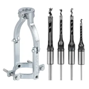 Kit Brocas Furo Quadrado 6.4-12.7mm p/ Furadeira de Bancada