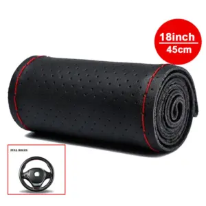 capa volante costurada couro 45cm
