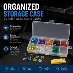 kit 100 fusíveis automotivos mini baixo perfil