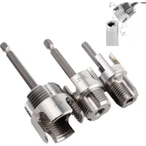 kit rosqueador tubos pvc furadeira