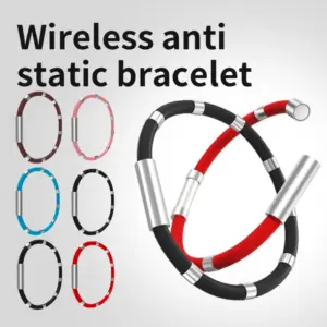 pulseira antiestática silicone titânio