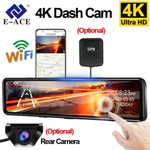 espelho retrovisor dash cam 4k