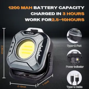 mini lanterna de trabalho led recarregável