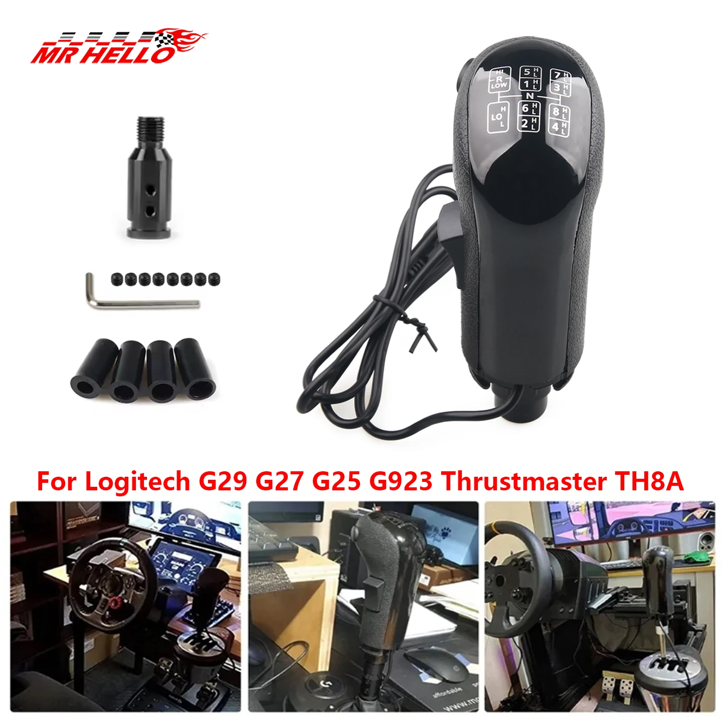 Botão de Câmbio USB para Logitech G29 G27 G25 G920 e Thrustmaster TH8A - Imagem 3