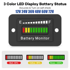 medidor de bateria 12v 72v lítio