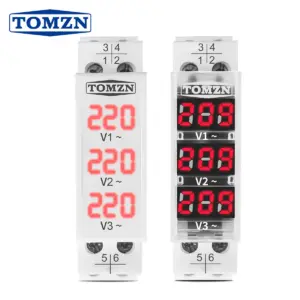 voltímetro digital trilho din 40-500v