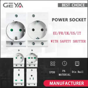 tomada ac modular trilho din