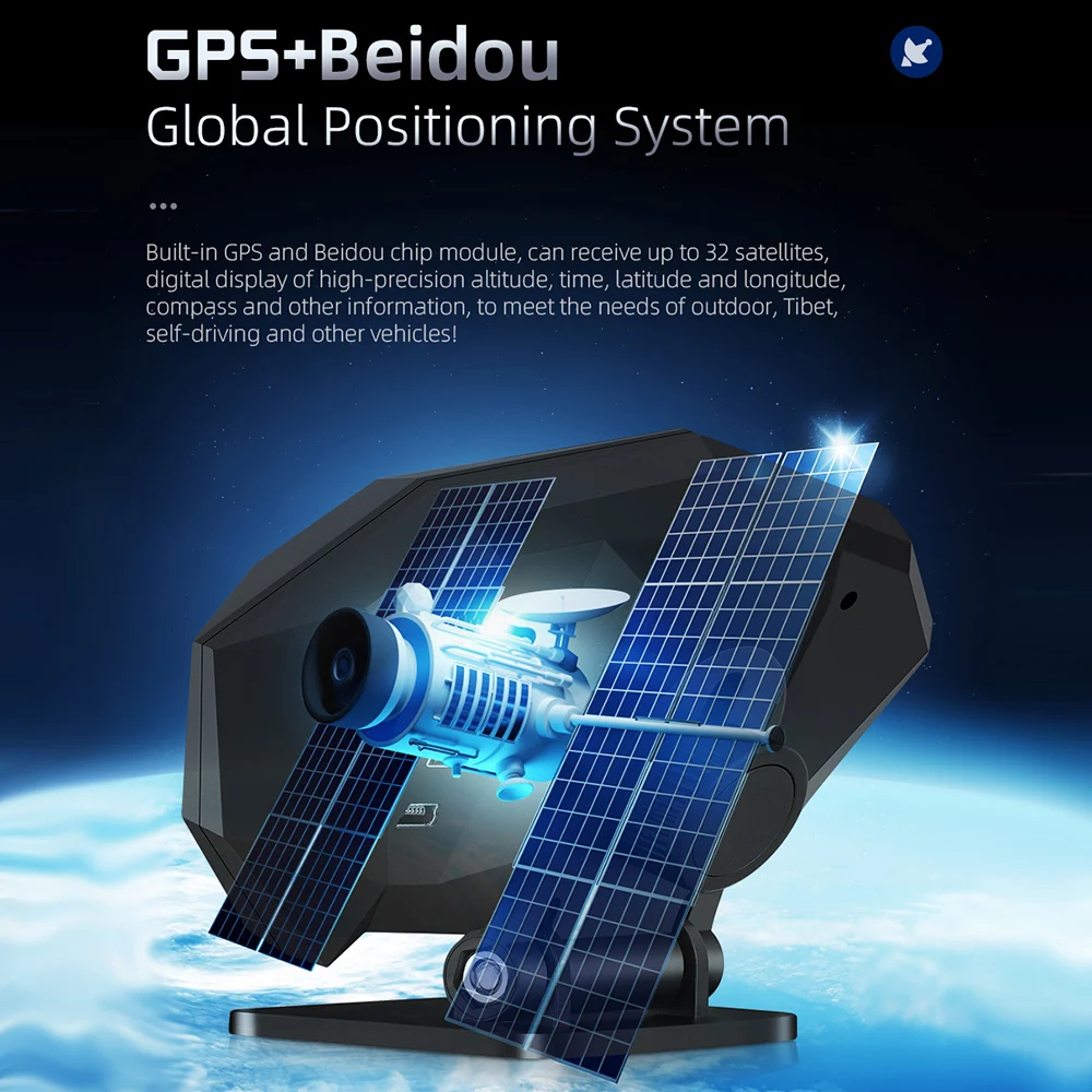 HUD P1 OBD2 GPS Velocímetro Digital com Medidor de Inclinação - Imagem 3
