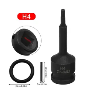 soquete de impacto sextavado h12 1/2 polegada