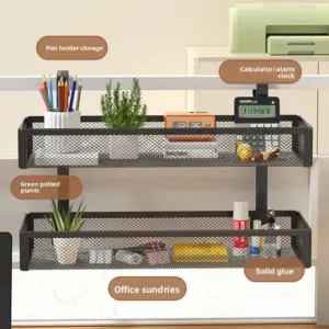 cesta rack armazenamento mesa escritorio