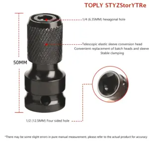 adaptador soquete 1/2 para bit hexagonal 1/4