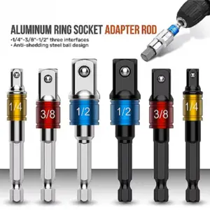 adaptador soquete broca impacto haste hexagonal