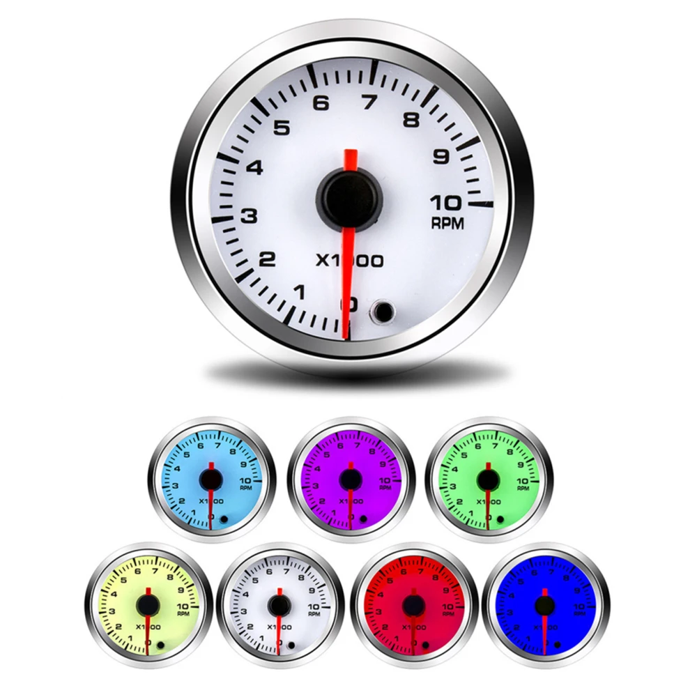 Medidor Automotivo 52mm 7 Cores com Alarme para Carros 12V - Imagem 2