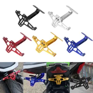 suporte placa moto universal liga alumínio