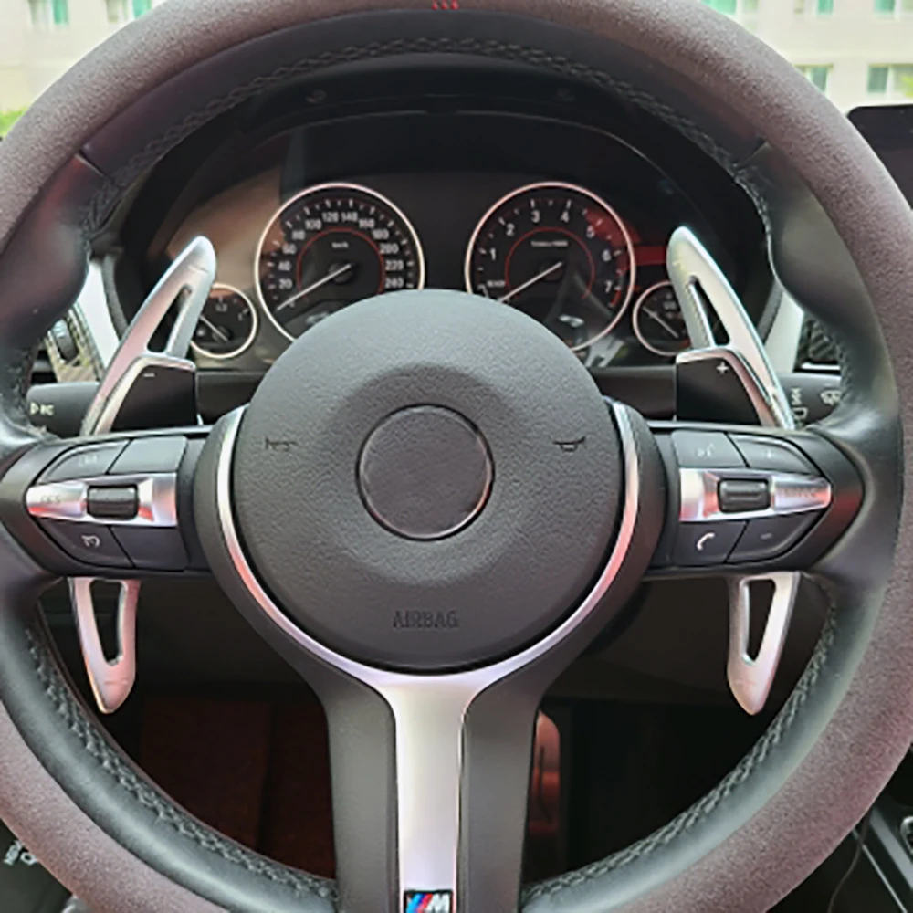 Paddle Shifter Extensão Volante BMW F30 F10 X1 X5 Alumínio Prata - Imagem 5