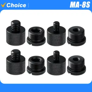 kit 8 adaptadores rosca suporte microfone