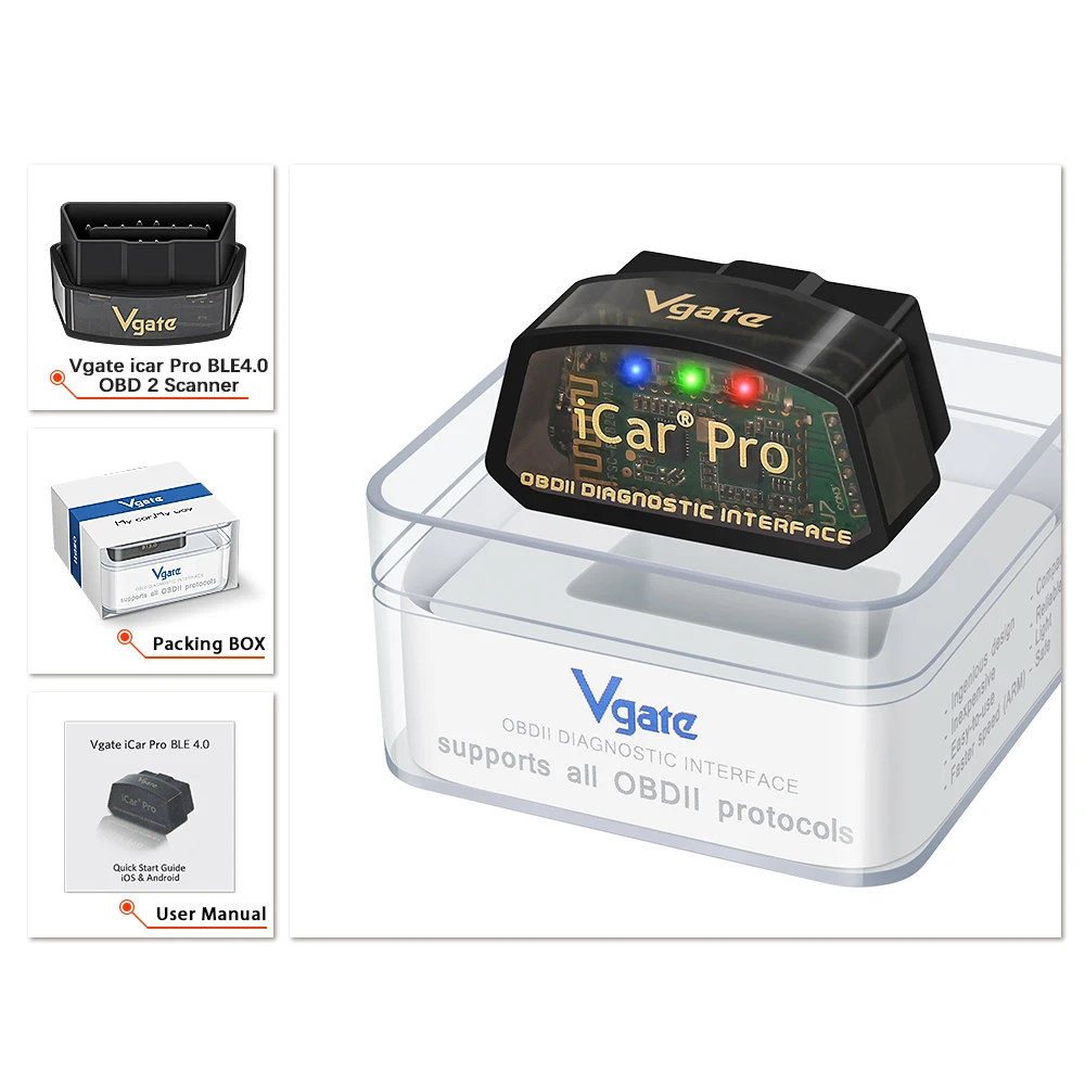 Scanner OBD2 Vgate ICar Pro ELM327 WIFI Bluetooth 4.0 - Imagem 6