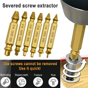 kit extrator de parafuso danificado
