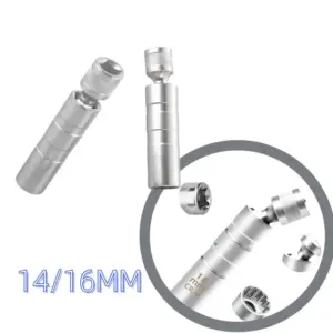 Soquete de vela magnético 14mm 16mm junta universal parede fina