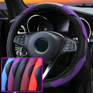 capa de volante couro fibra de carbono