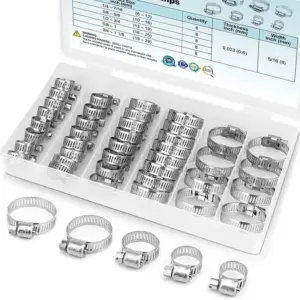 conjunto 40 abraçadeiras mangueira aço inoxidável