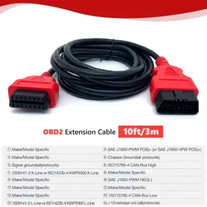 cabo extensão obd2 16 pinos