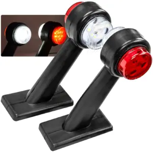 luz marcadora lateral led vermelha branca 10-30v