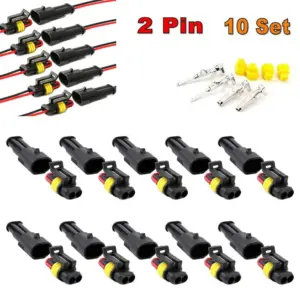 conector selado impermeável 2 vias 12v