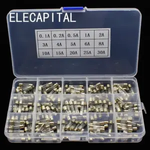 kit fusíveis de vidro 5x20mm