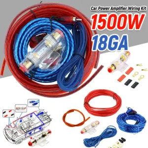 kit fiação áudio automotivo 1500w 8ga