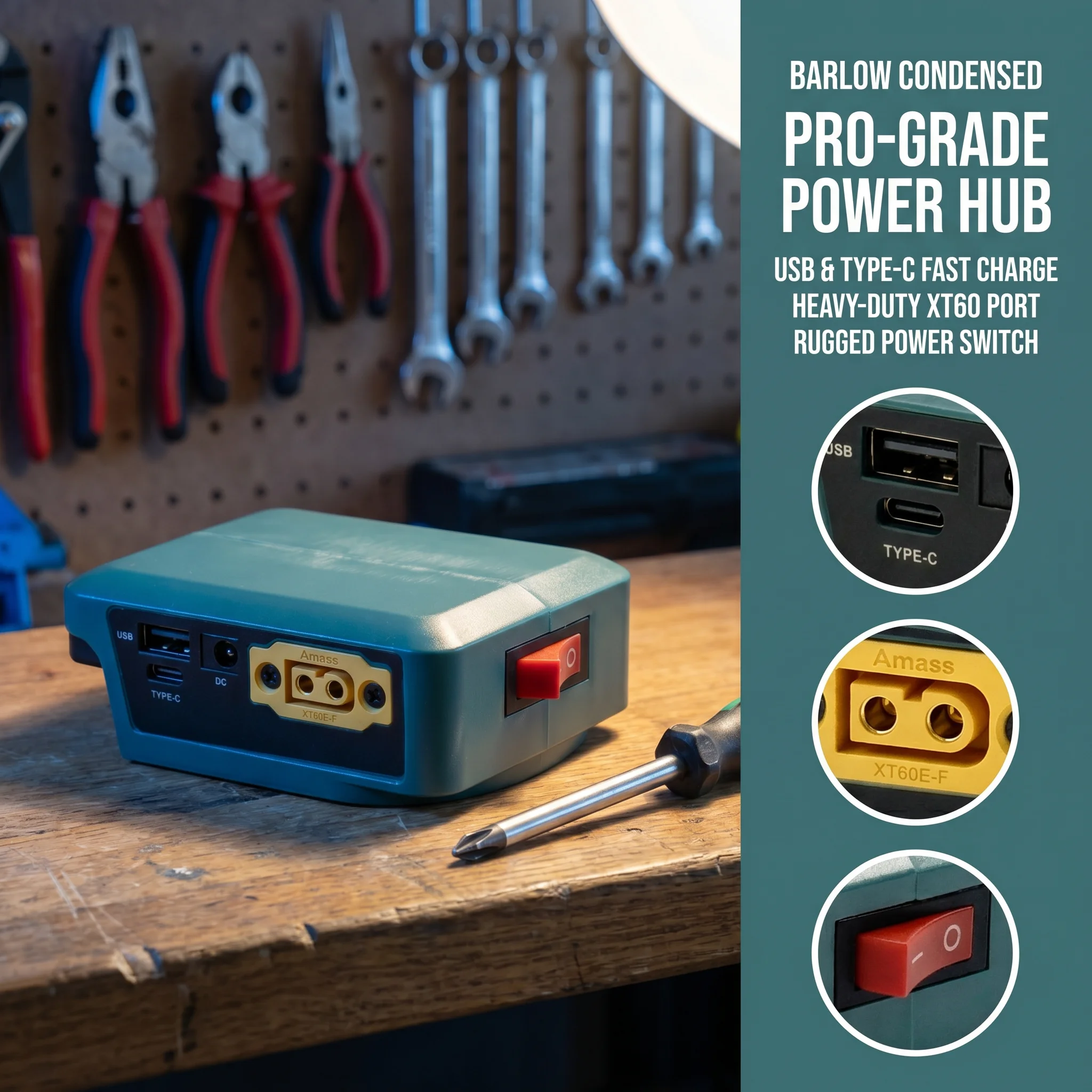 Adaptador de bateria Makita DeWalt Milwaukee com display digital - Imagem 5