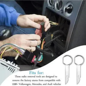 chave remoção rádio automotivo 2 din
