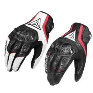luvas de couro motocicleta proteção