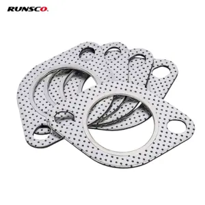 junta flange tubo escape 2 furos