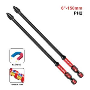 pontas de chave phillips 6 polegadas aço s2