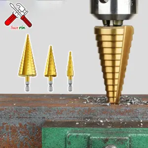 jogo de brocas escalonadas hss titânio