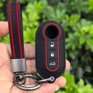 capa de chave silicone 3 botões fiat