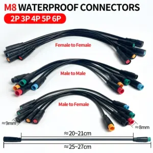 conector m8 à prova d'água ip67
