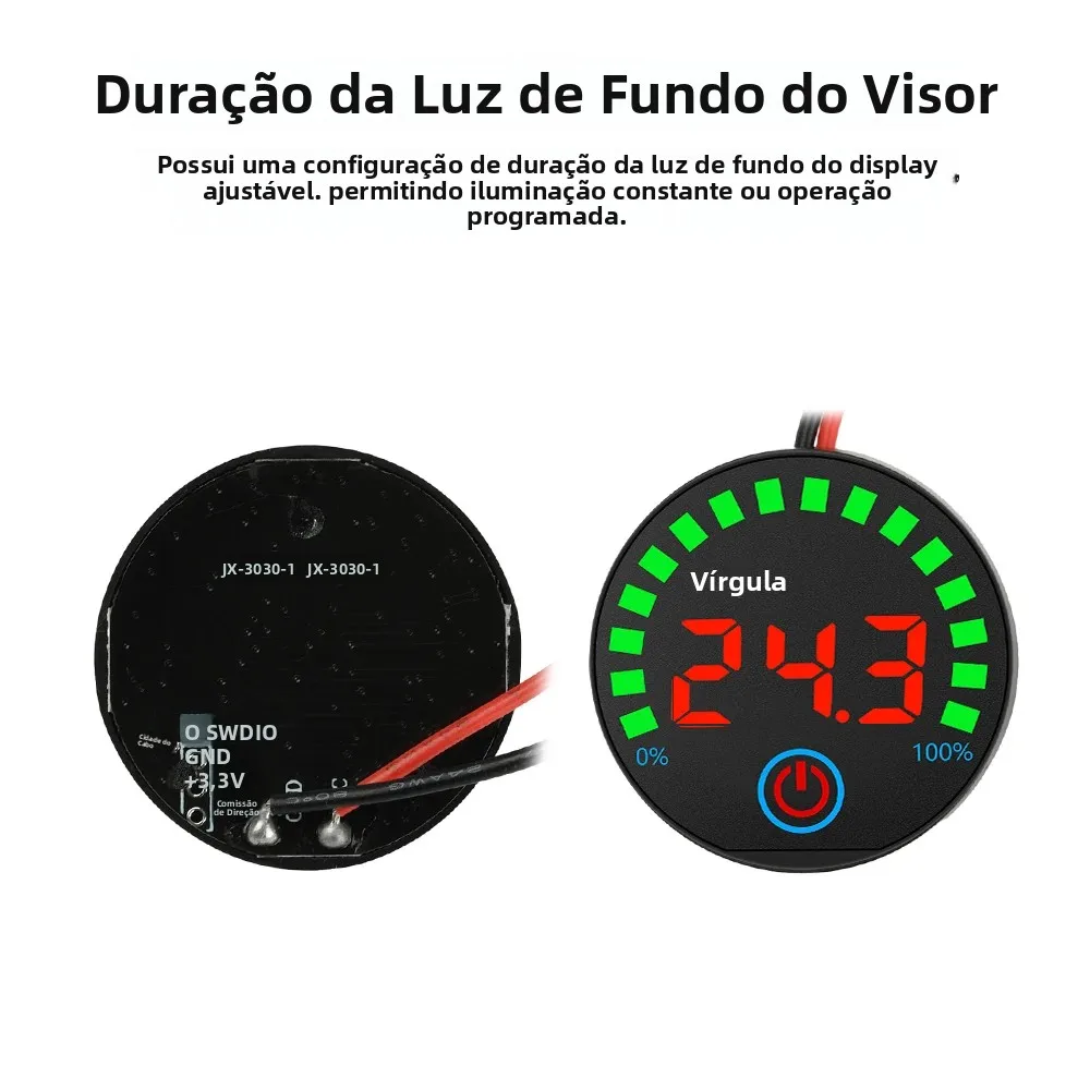 Indicador de Tensão de Bateria DC 7-55V LED - Imagem 4