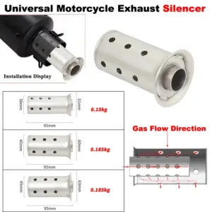 tubo de ligação escapamento moto 51mm 60mm 63mm