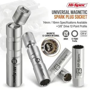 Soquete Magnético Articulado 3/8" para Vela de Ignição Universal