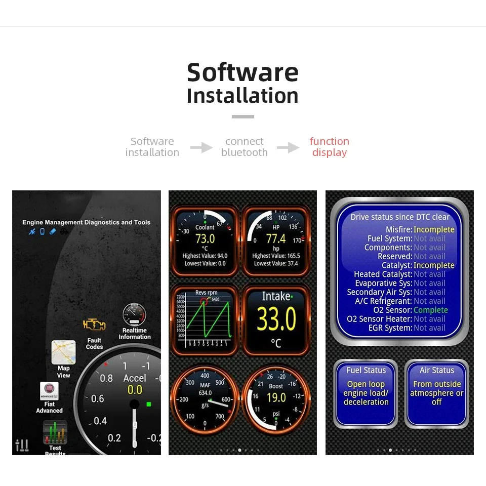 Scanner automotivo OBD2 Bluetooth ELM327 V1.5 para Android - Imagem 6